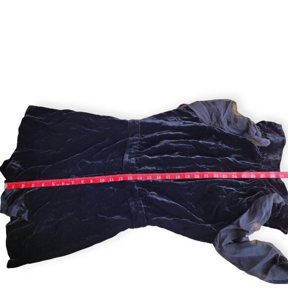 Revolve INTERMIX black velvet blouson sleeve romper by size 0 NWT black tie - Picture 8 of 14